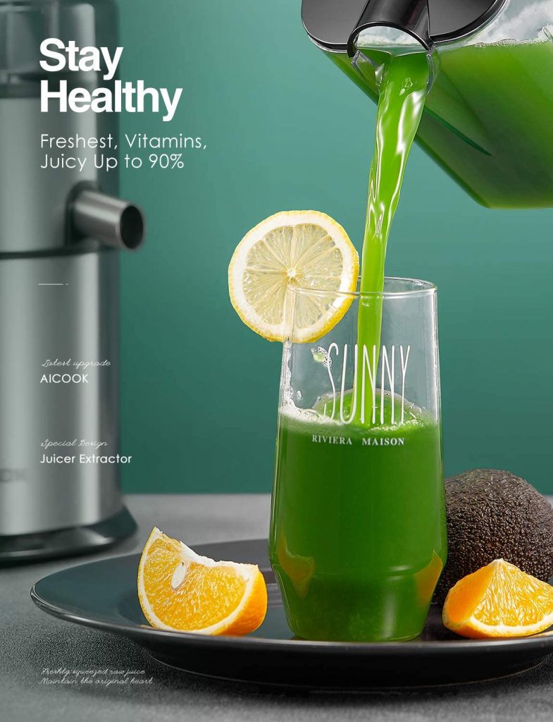 Aicook 5-speed Centrifugal Juicer with juice