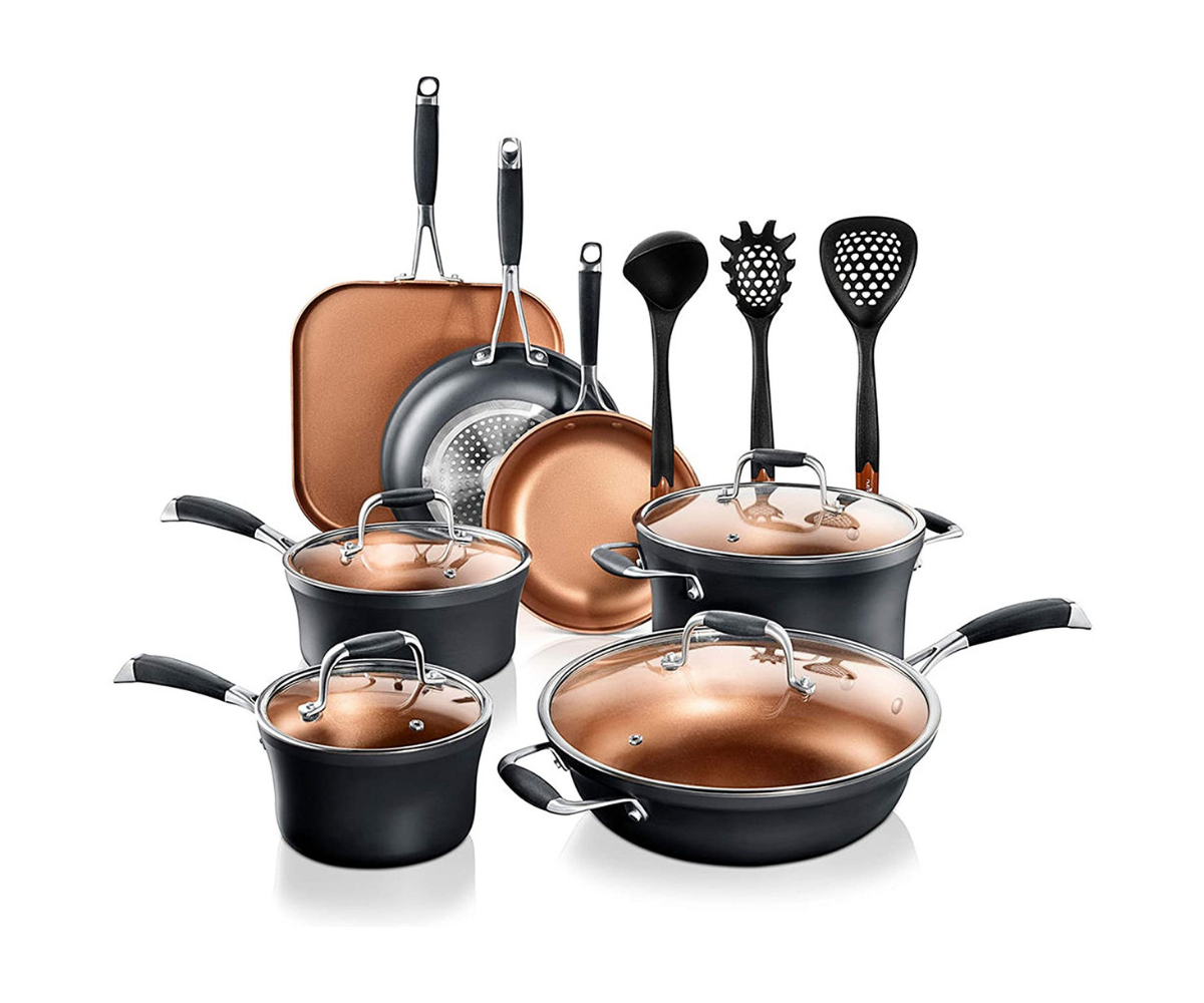 NutriChef Stackable Pots and Pans Set