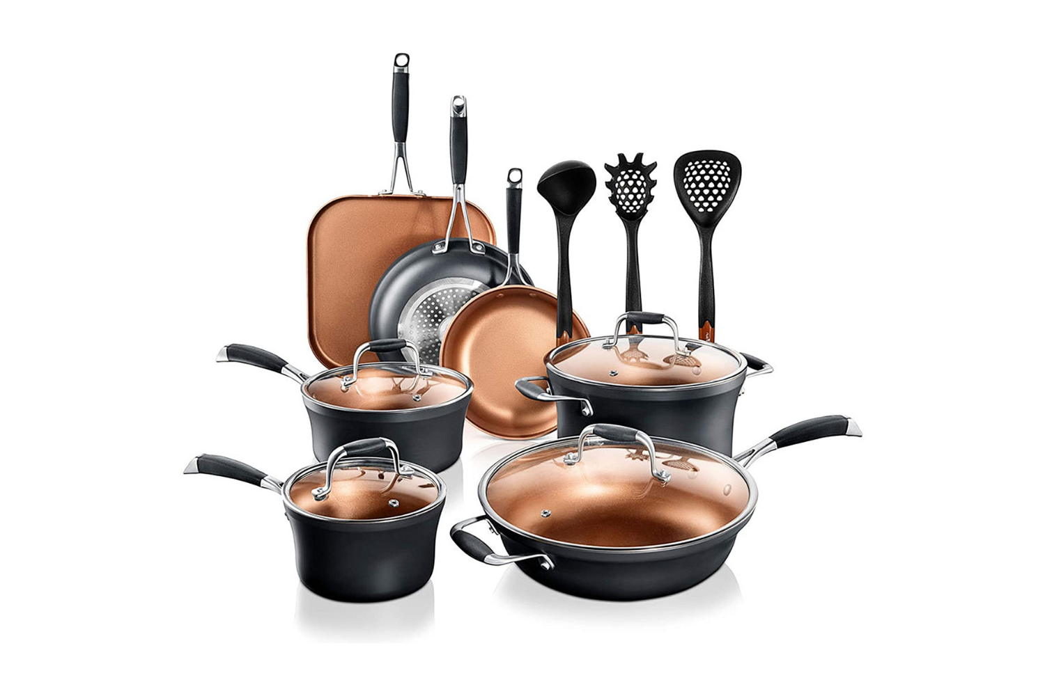 NutriChef Stackable Pots and Pans Set
