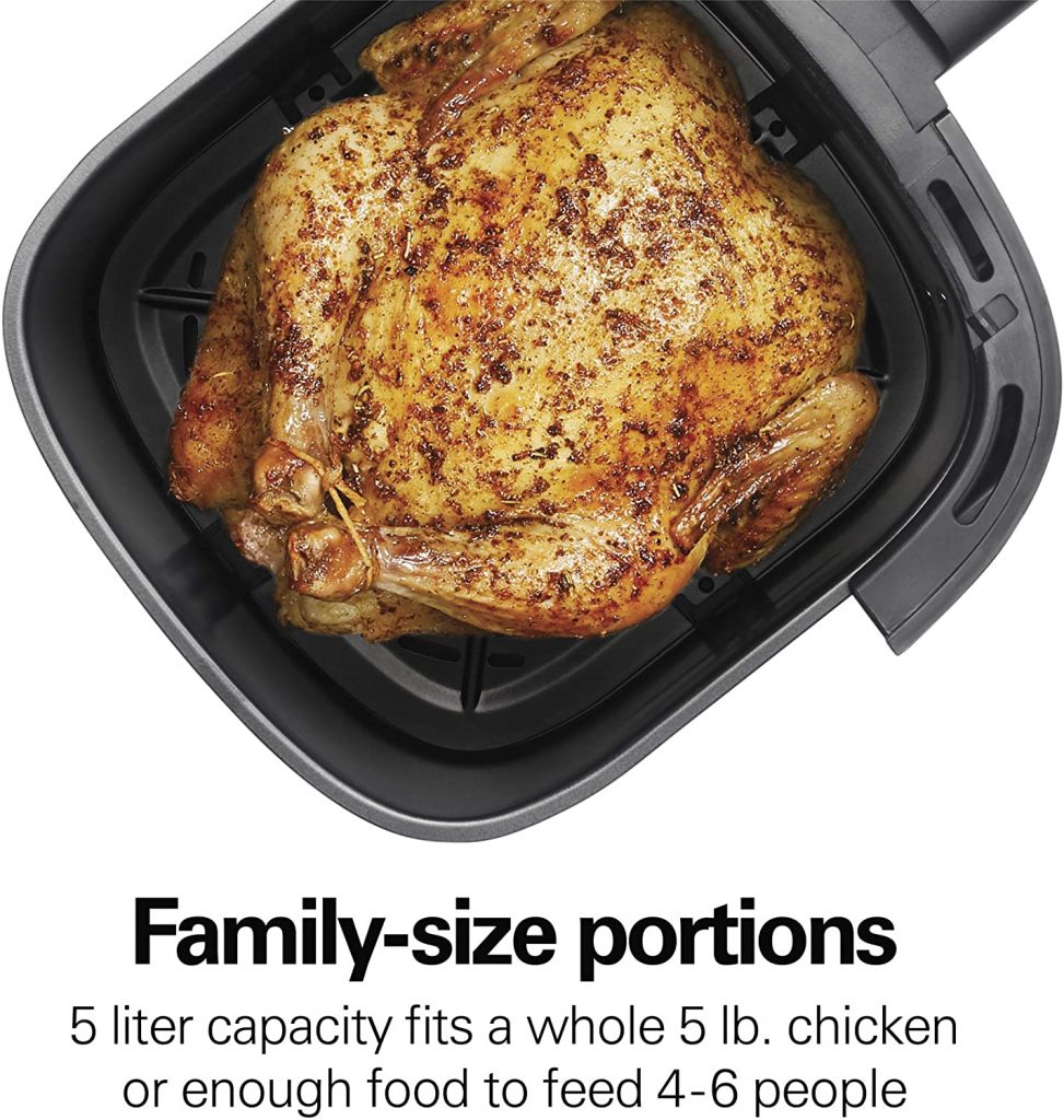 Hamilton Beach 5.3 Quart Digital Air Fryer Oven Portions