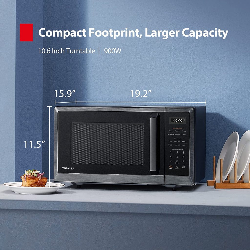 Toshiba ML2-EM09PA(BS) Microwave Oven Size