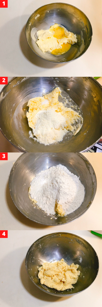 Then add milk powder and bread flour