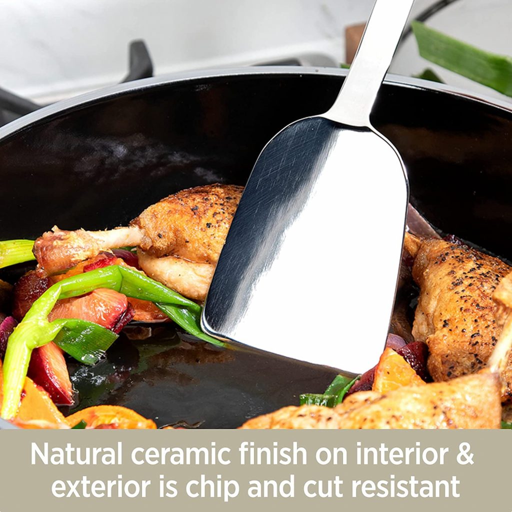 natural ceramic finnish on interior & exterior is chip and cut resistant